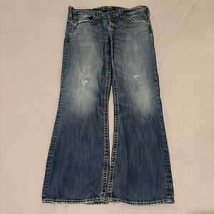 Silver Jeans Co Gordie Loose Fit Straight Leg Jeans Blue Denim Mens 36x32 Y2K